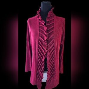 Chicos Travelers Large Open Front Cardigan